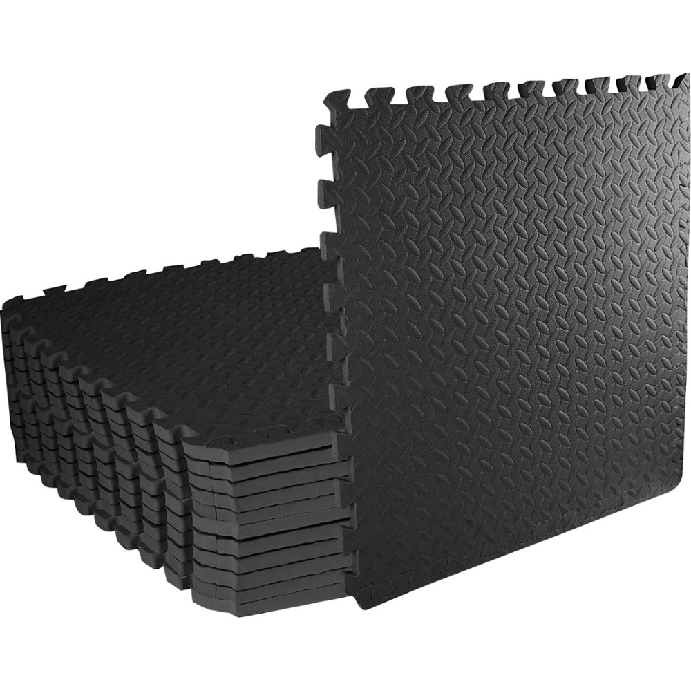 Shatchi Black Interlocking EVA Floor Tiles 60 x 60cm 20 Pack Image 6