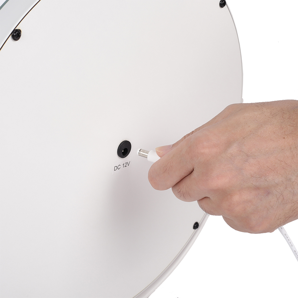 Living and Home Round Rotatable LED Vanity Mirror Image 4