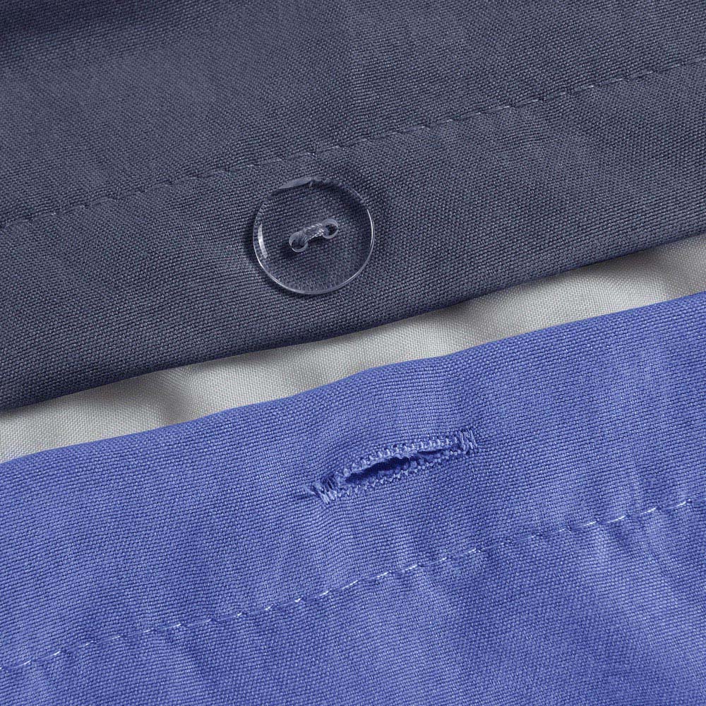 Velosso Single Blue and Navy Microfibre Reversible Duvet Cover Set Image 4