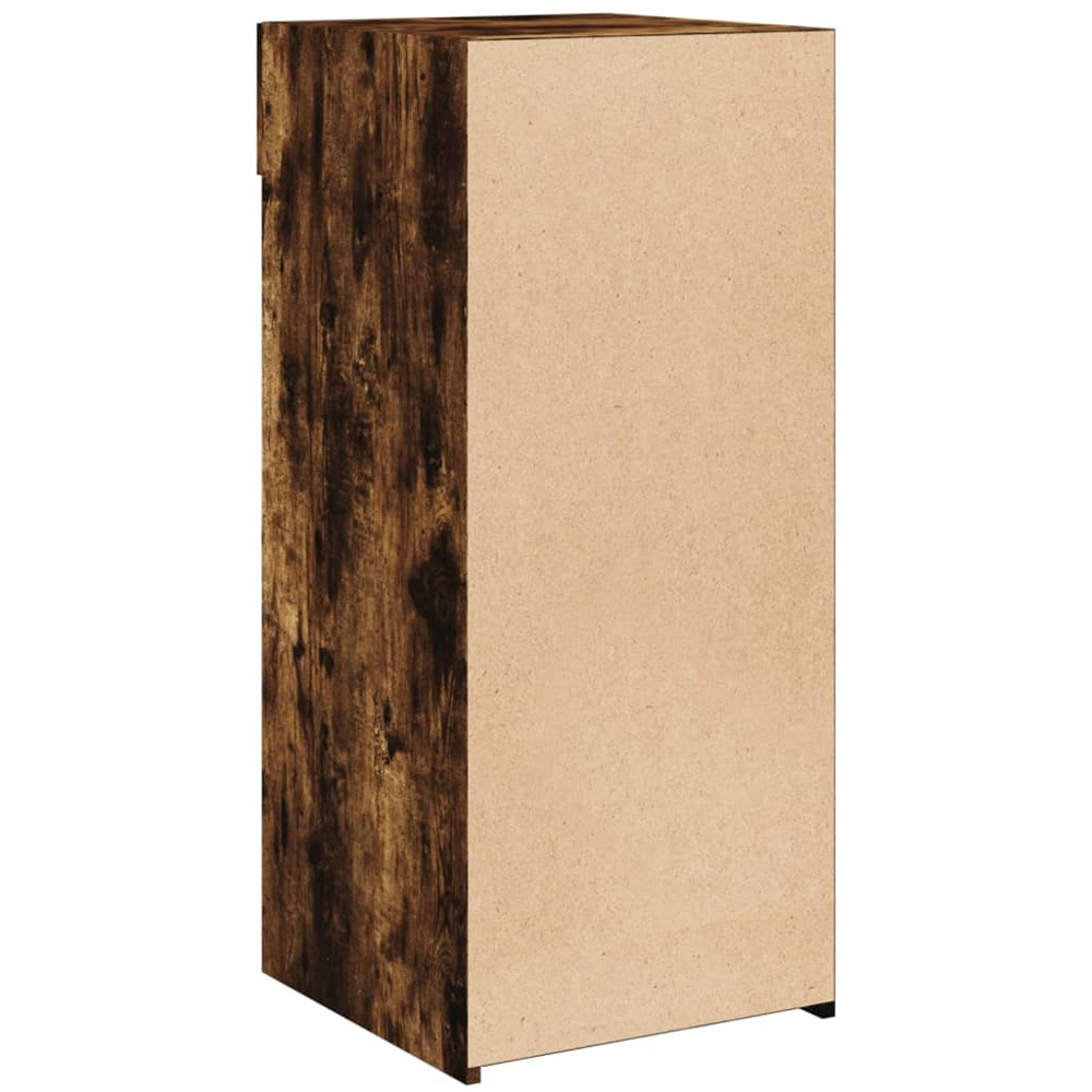 vidaXL Single Drawer 3 Shelf Smoked Oak Sideboard Image 6