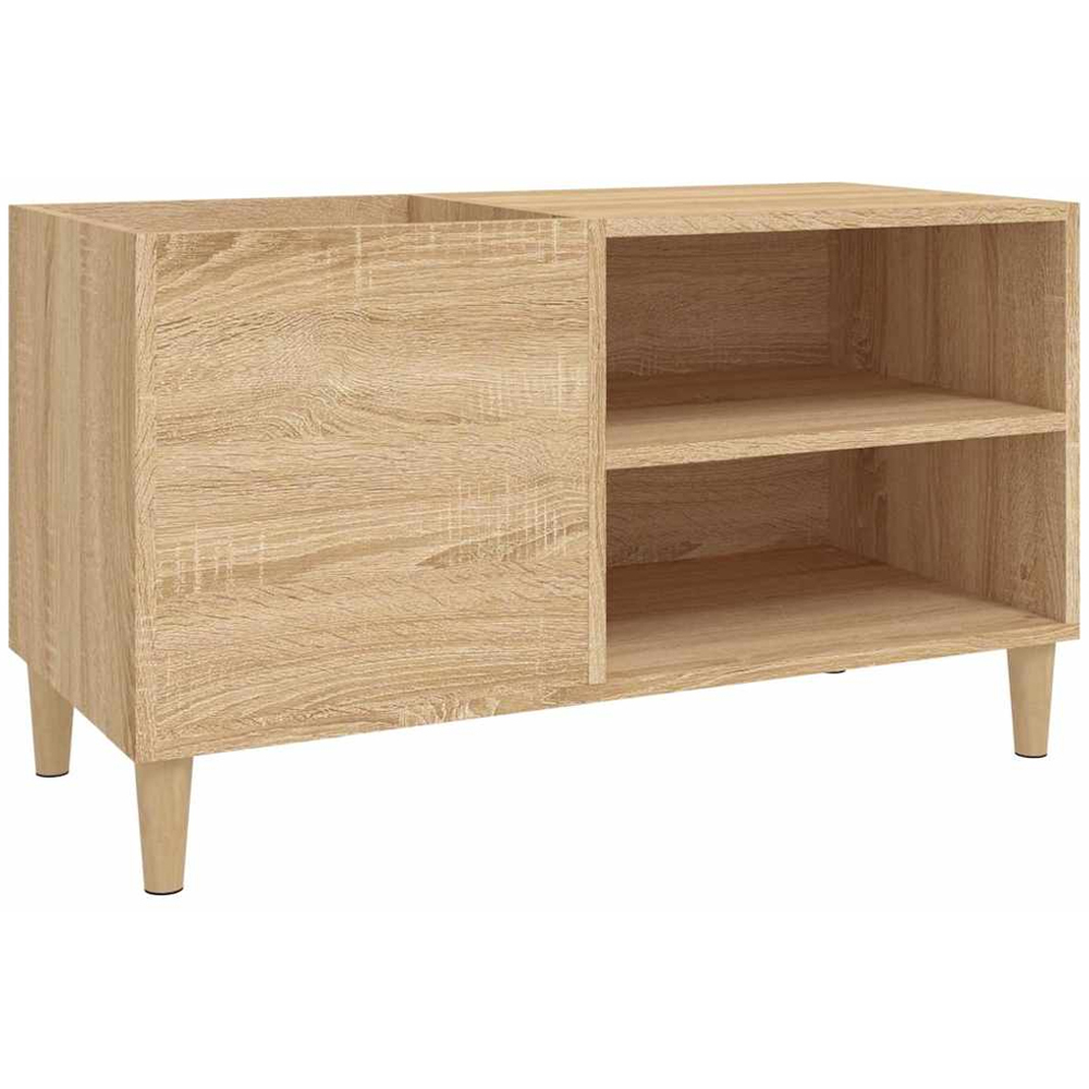 vidaXL 2 Shelf Sonoma Oak Record Cabinet Image 2