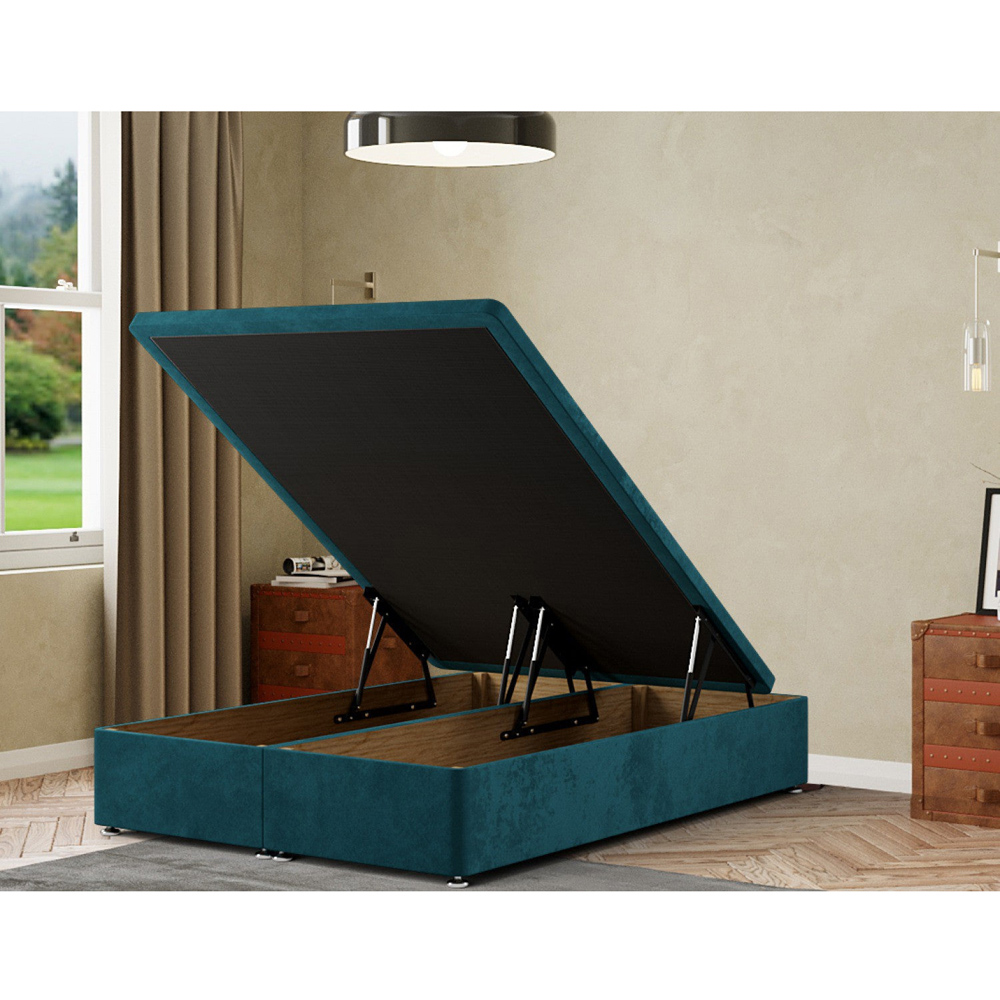 Portland Simple King Size Emerald Plush Ottoman Divan Base Image 2