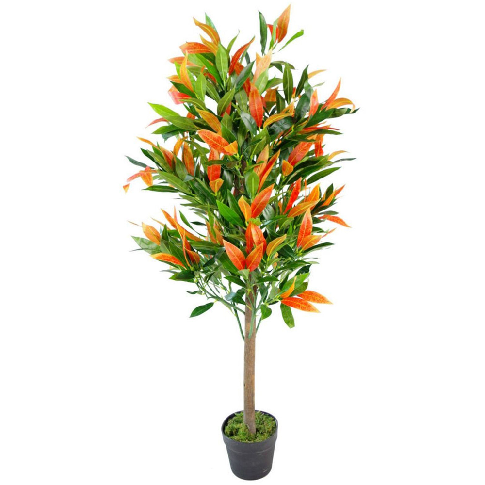 Leaf Red Robin Photinia Ficus Artificial Tree Pot 42.ft Image