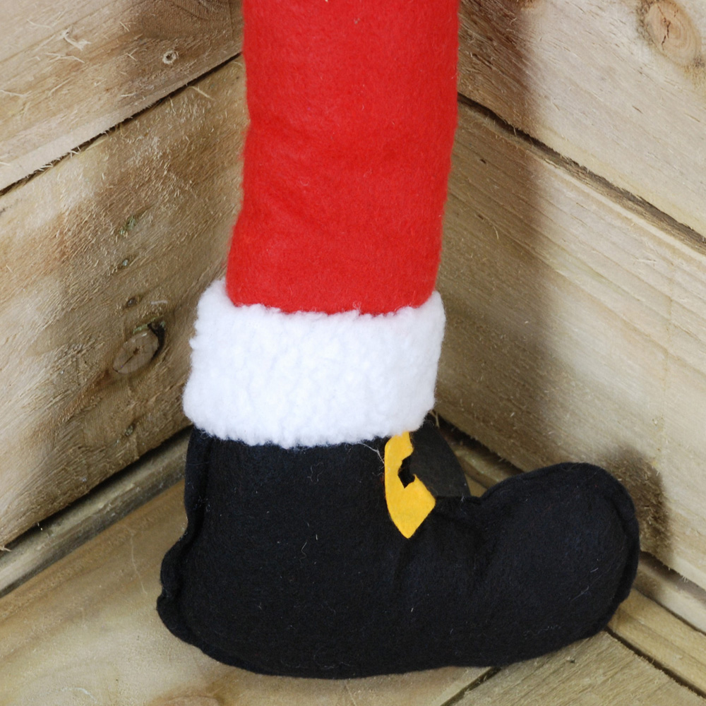 Samuel Alexander Red and Single Santa Design Chunky Leg with Boot Christmas Decoration 40cm Image 3