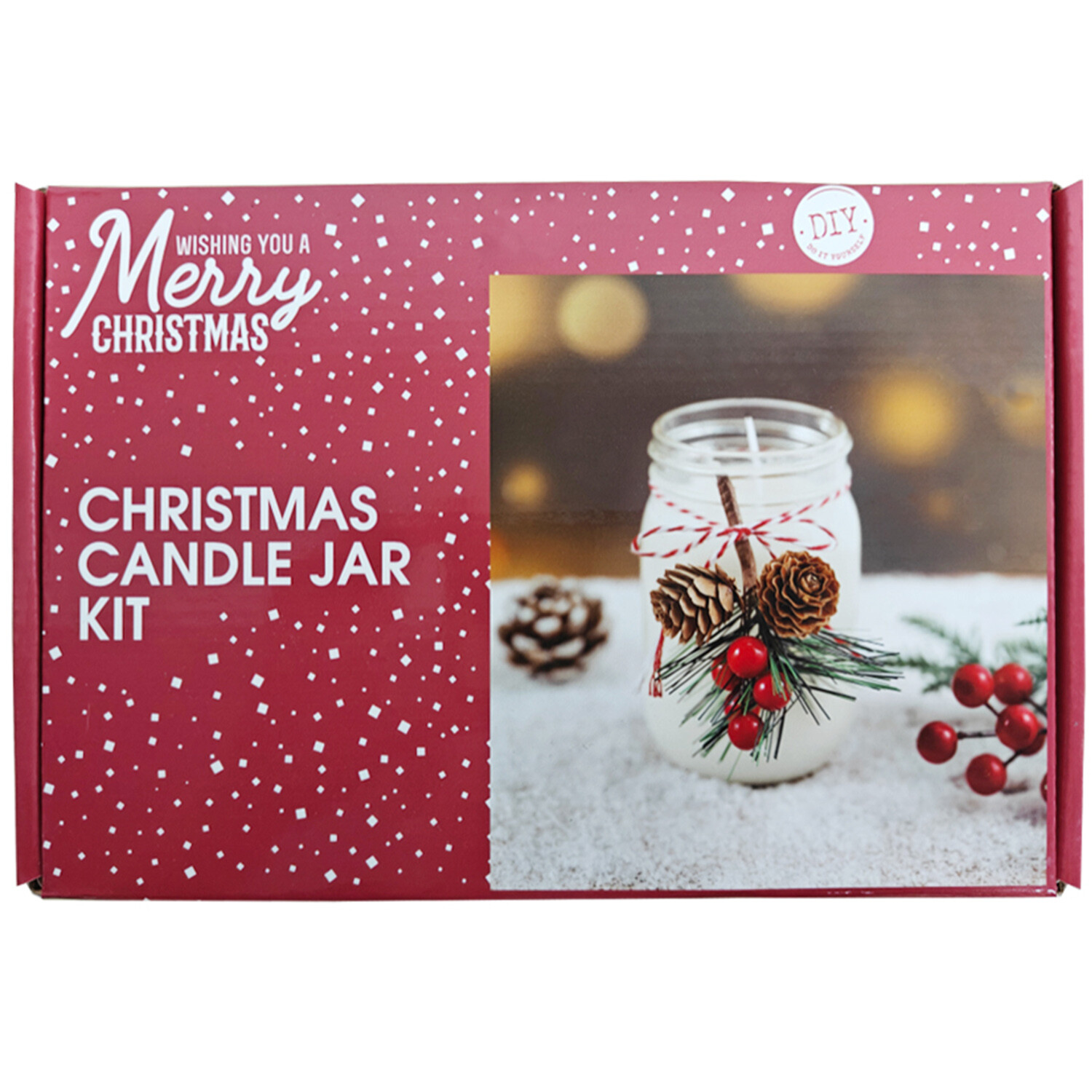 Make Your Own Christmas Candle Jar Kit - Multicolour Image 1
