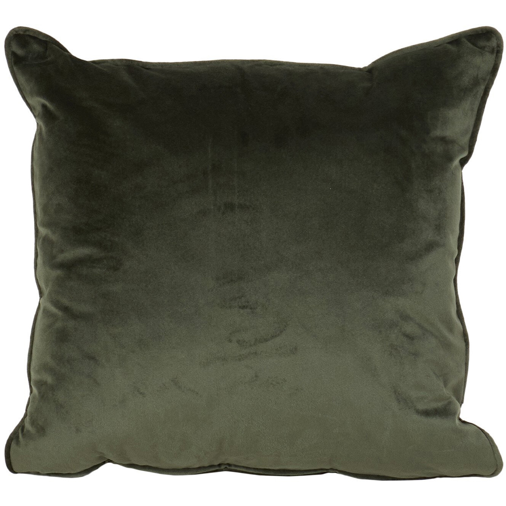 Divante Vermont Velvet Cushion - Olive Image 1