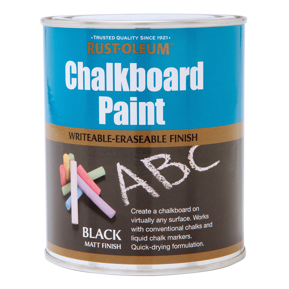 Rust-Oleum Black Matt Chalkboard Paint 750ml Image 2