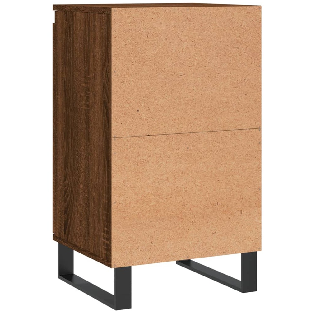 vidaXL Single Door Brown Oak Sideboard Set of 2 Image 9