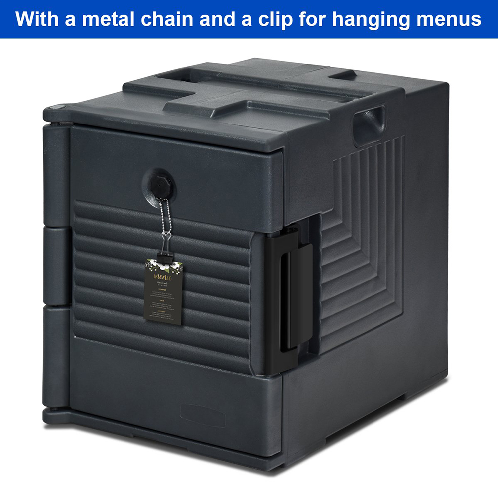 Costway Black Front Loading Insulated Food Pan Carrier Image 6