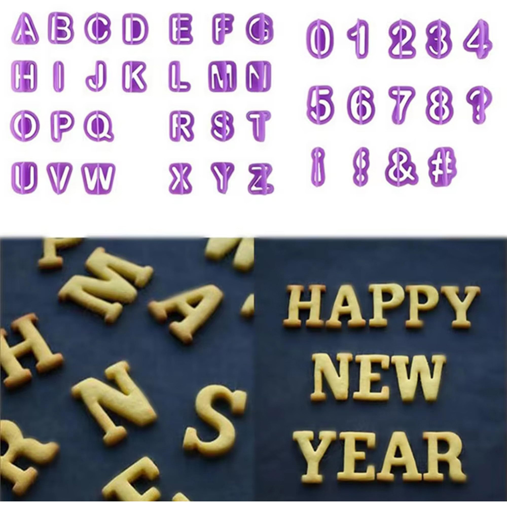ATEK 40 Piece Fondant Cutters Cake Decorating Letter Number and Symbol Set Image 7