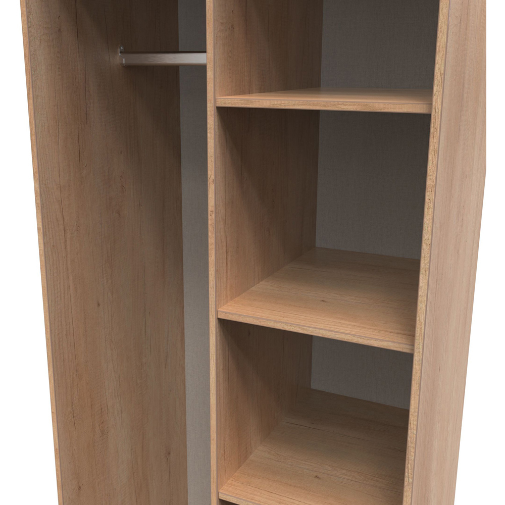 Crowndale Hong Kong 5 Shelf Nebraska Oak Tall Open Wardrobe Ready Assembled Image 6