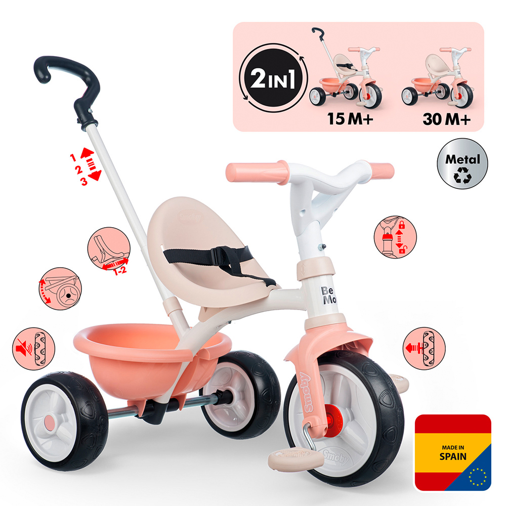 Smoby Be Move Pink Tricycle Image 4