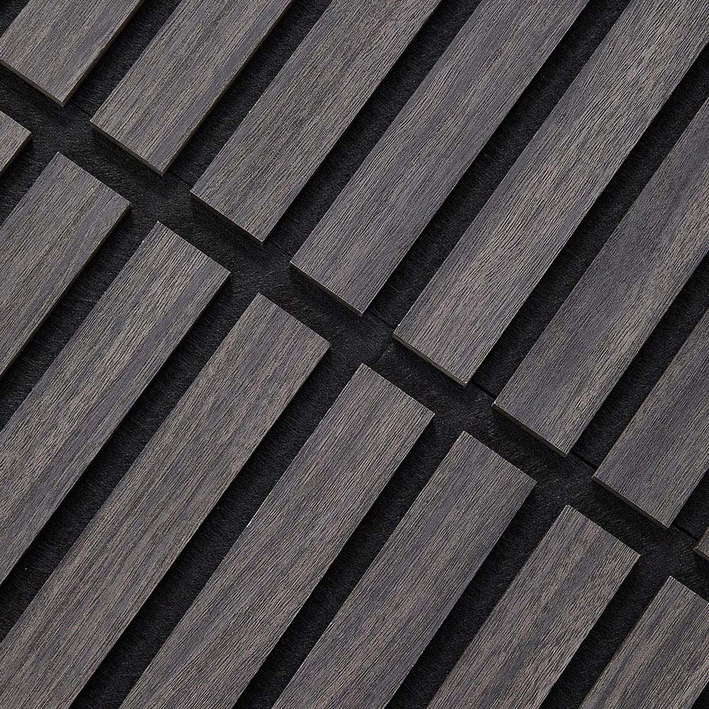 Living and Home Black Acoustic Wood Slat Wall Panel 60 x 30cm 8 Pack Image 3