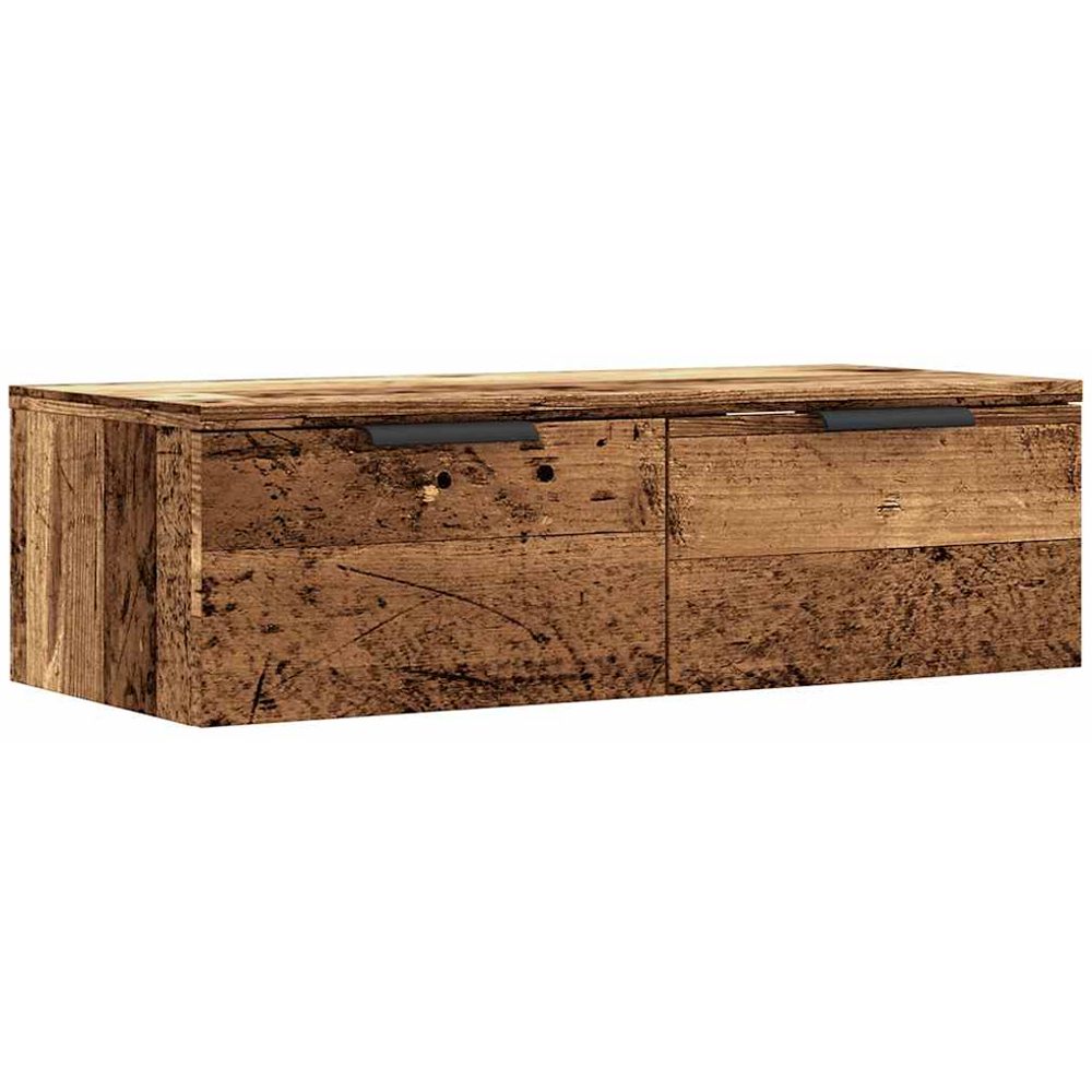 vidaXL 2 Drawer Old Wood Wall Cabinet Image 2