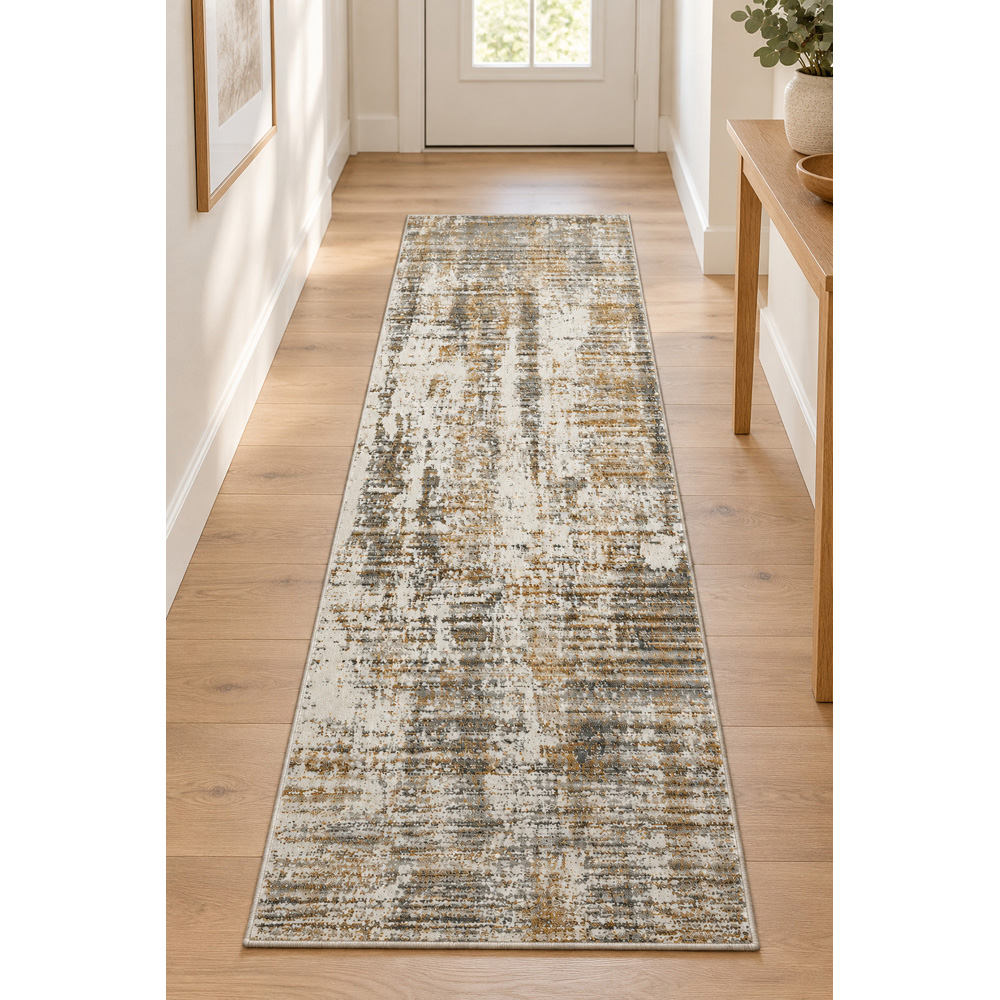 Portland Urco Theta Delta Cream Non Slip Rug 66 x 200cm Image 4