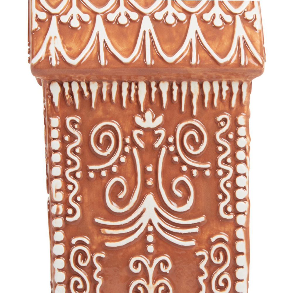 Gingerbread LED House Ornament Brown Image 6