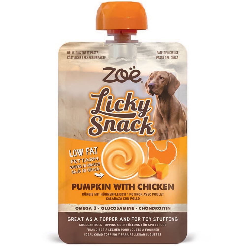 Zoe Licky Snack Pumpkin with Chicken 85g - Orange Image