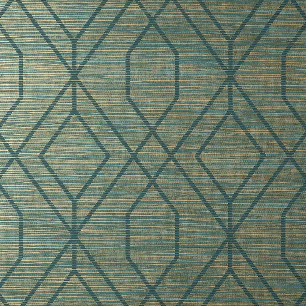 Crown Fusion Trellis Teal Wallpaper Image 1