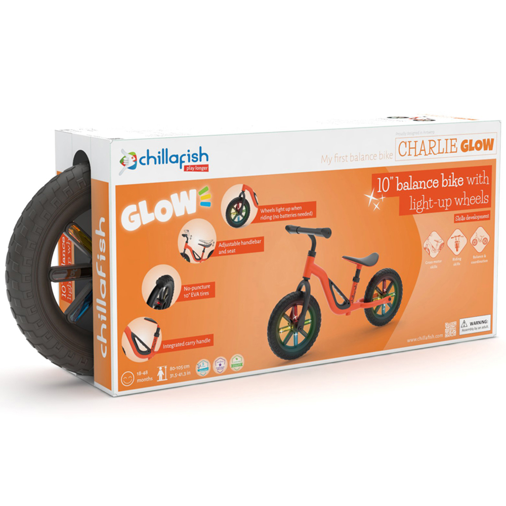 Chillafish Charlie 10 inch Orange Toddler Balance Bike Image 8