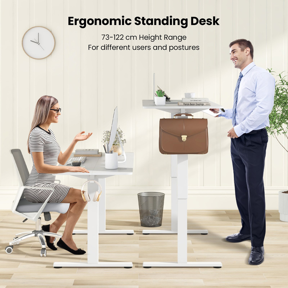 Costway Height Adjustable Standing Desk White Image 8