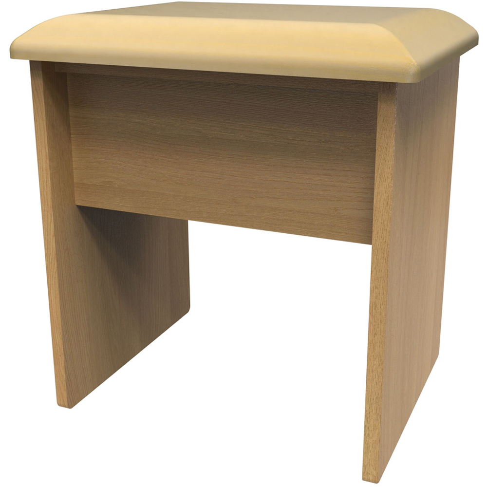 Crowndale Dorset Modern Oak Dressing Table Stool Image 2