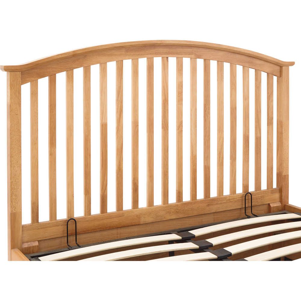 GFW Madrid Double Oak Wood Ottoman Bed Image 9