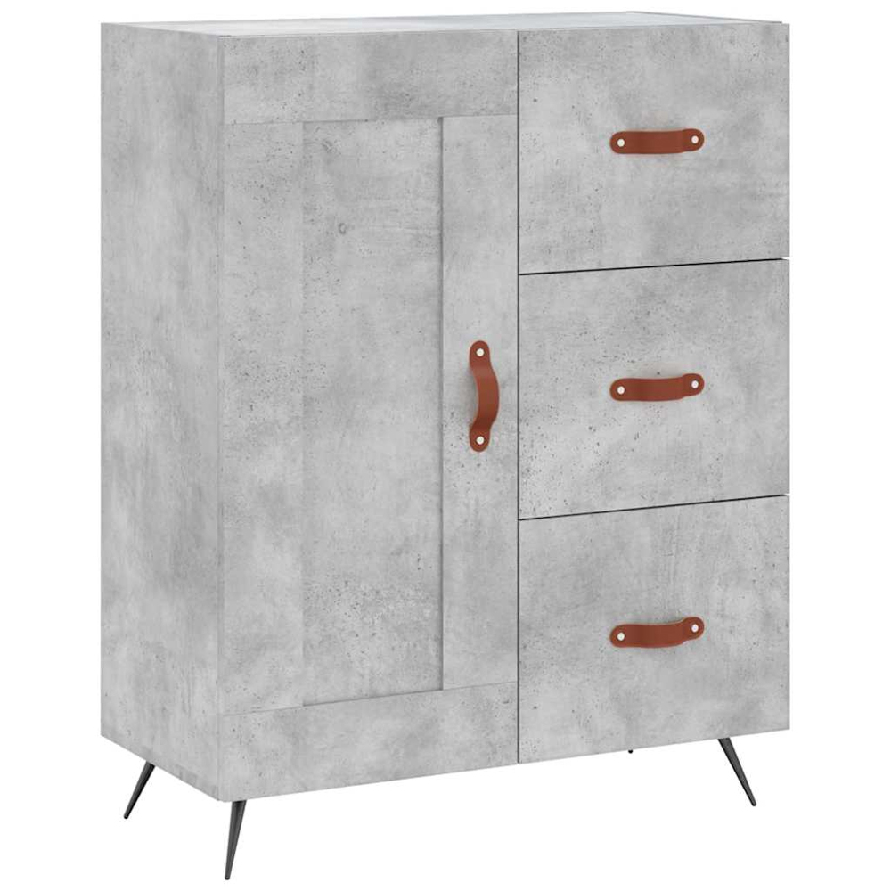 vidaXL 4 Glass Door Grey Highboard Image 7