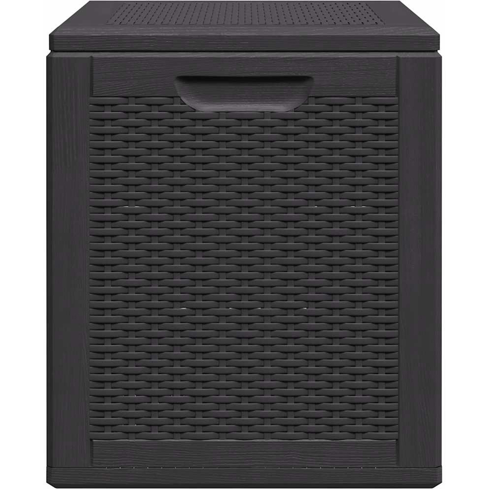 Walplus Black Polypropylene Rattan Look Storage Box 51 x 43 x 44cm Image 6