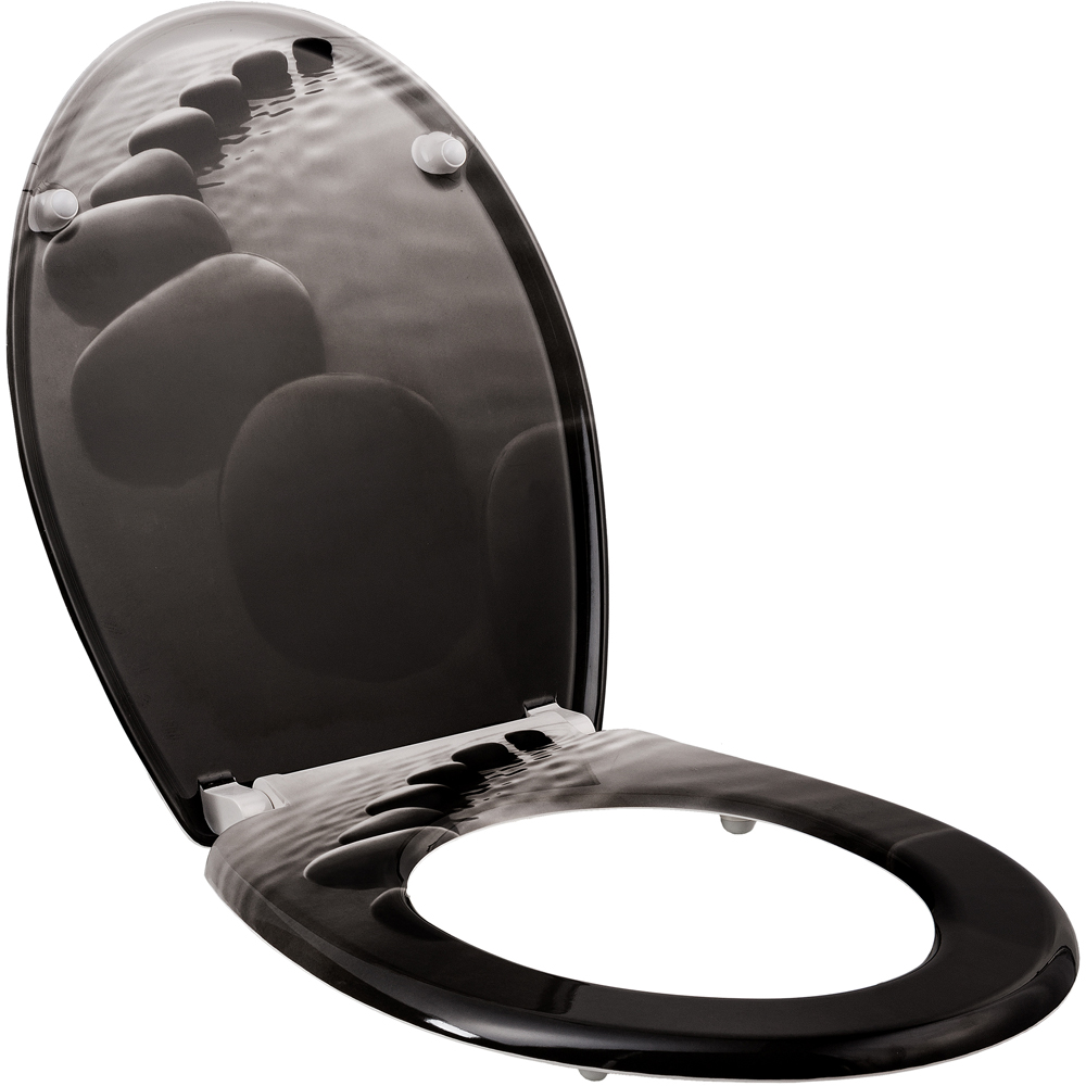 tectake Stone Optics Soft Close Toilet Seat Image 3