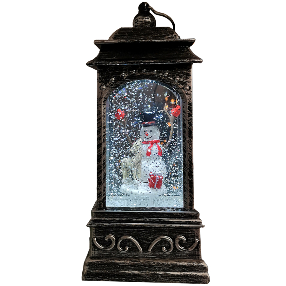 Samuel Alexander Snowman Water Spinner Lantern Christmas Decoration 21cm Image 1