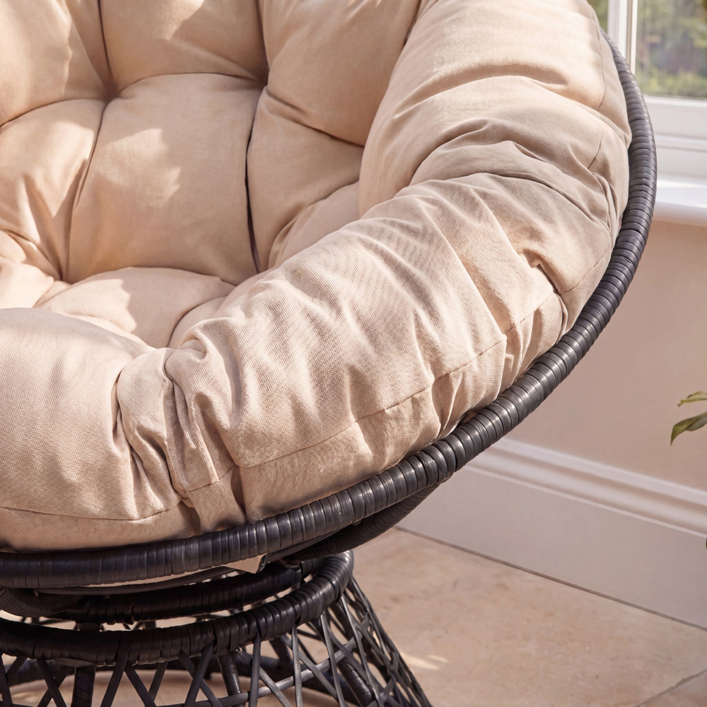 Artemis Home Liora Grey Swivel Papasan Chair Image 2