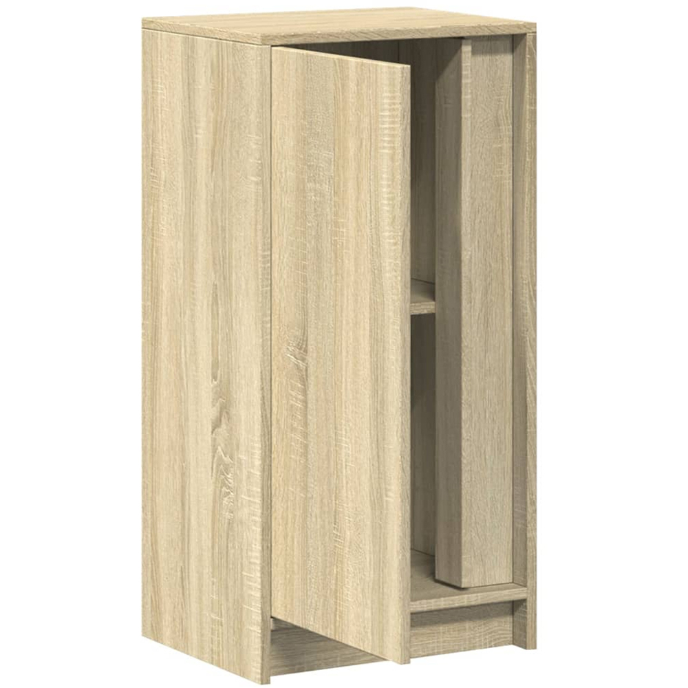 vidaXL Single Door Sonoma Oak Sideboard with RGB LED Lights Image 7