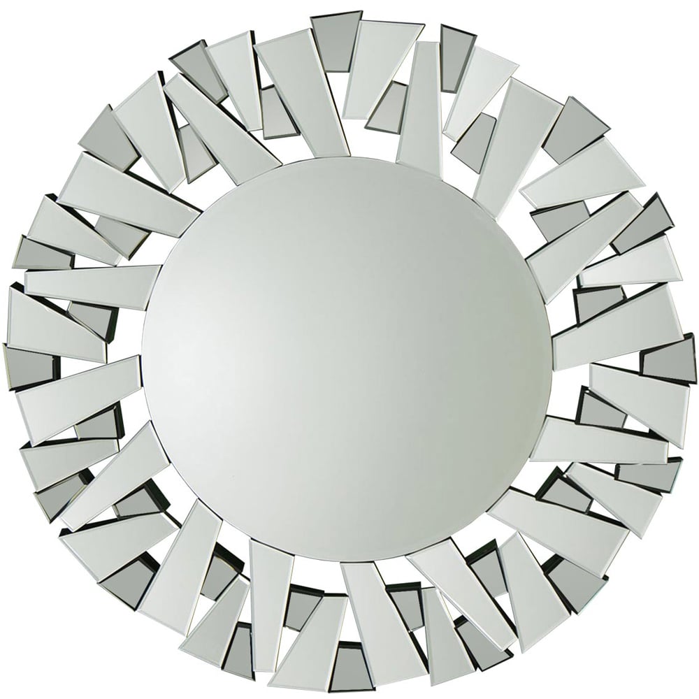 MirrorOutlet Segmented Round Wall Mirror 98 x 98cm Image 1