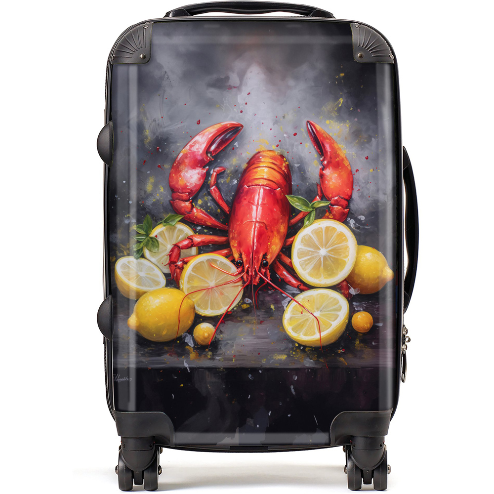 Warren Reed Designer Cabin Lobster and Lemons Suitcase Image 1