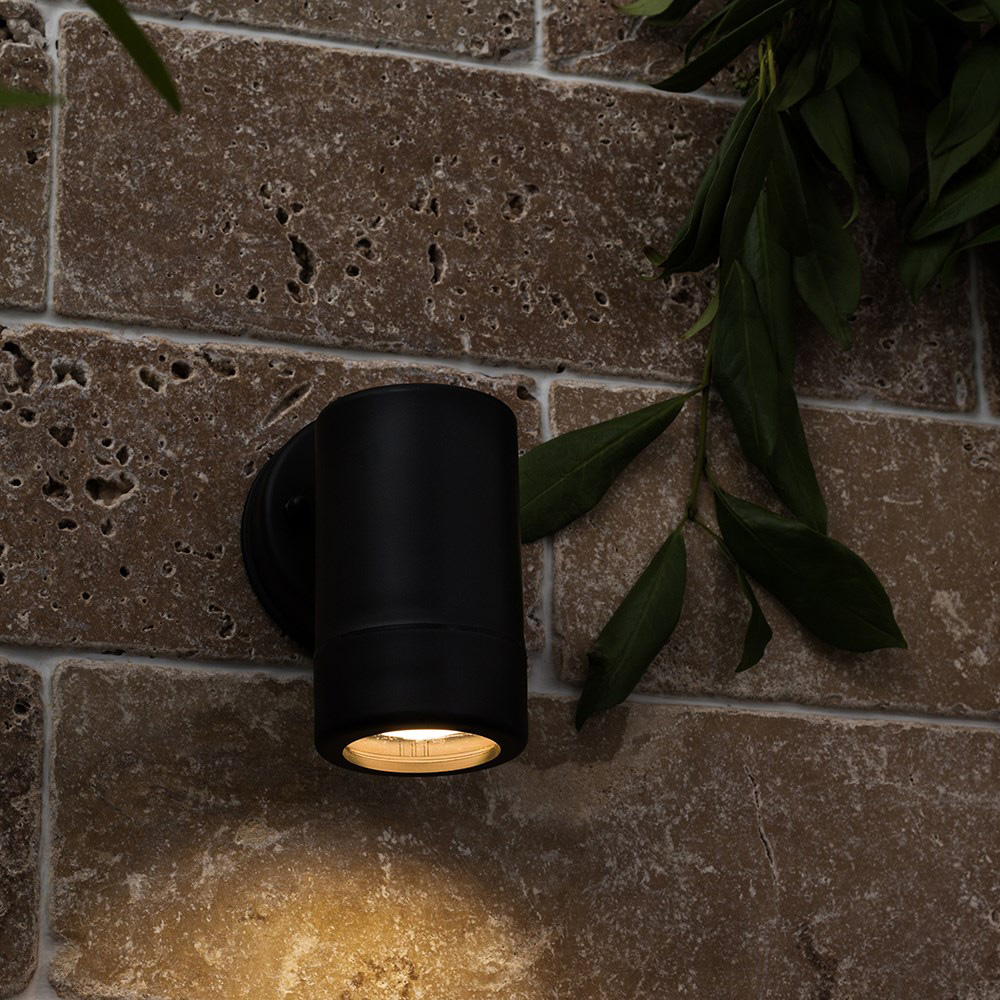 ValueLights Mellor Black Outdoor Wall Downlight Image 2