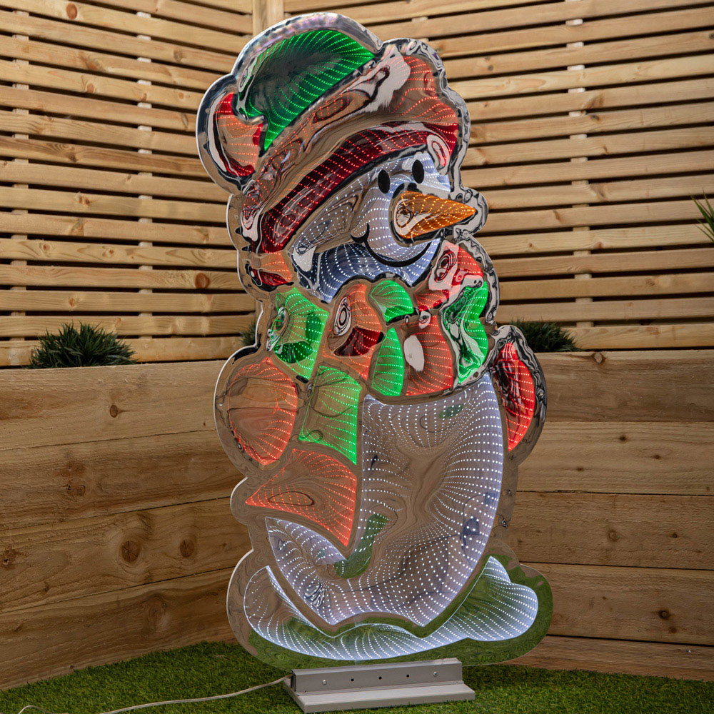 Samuel Alexander Multicolour Infinity LED Light Up Snowman Christmas Decoration Image 3