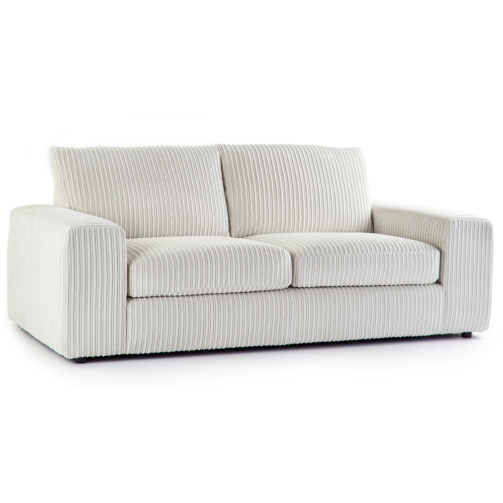 Portland Luciana Luxury 3 Seater Cream Jumbo Cord Sofa Image 2