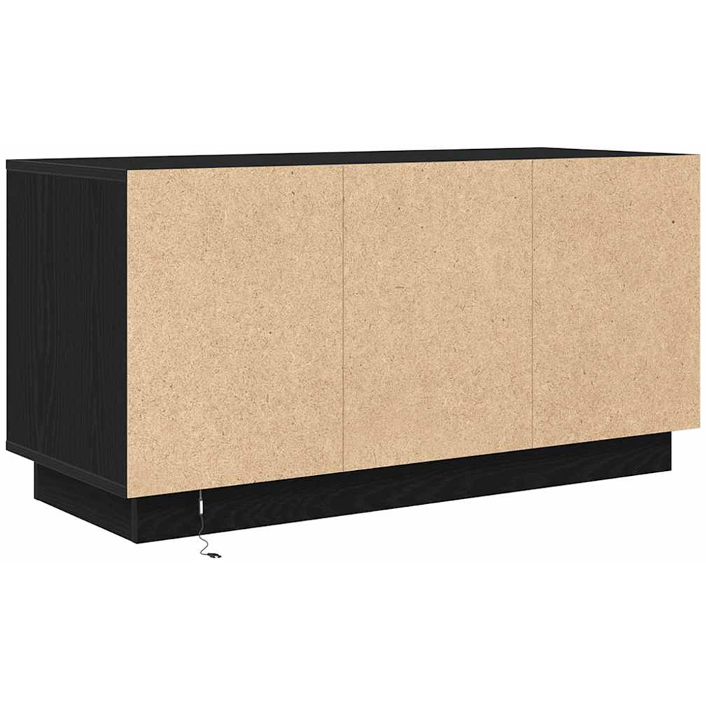 vidaXL 2 Door 2 Drawer Black Oak LED TV Cabinet Image 8
