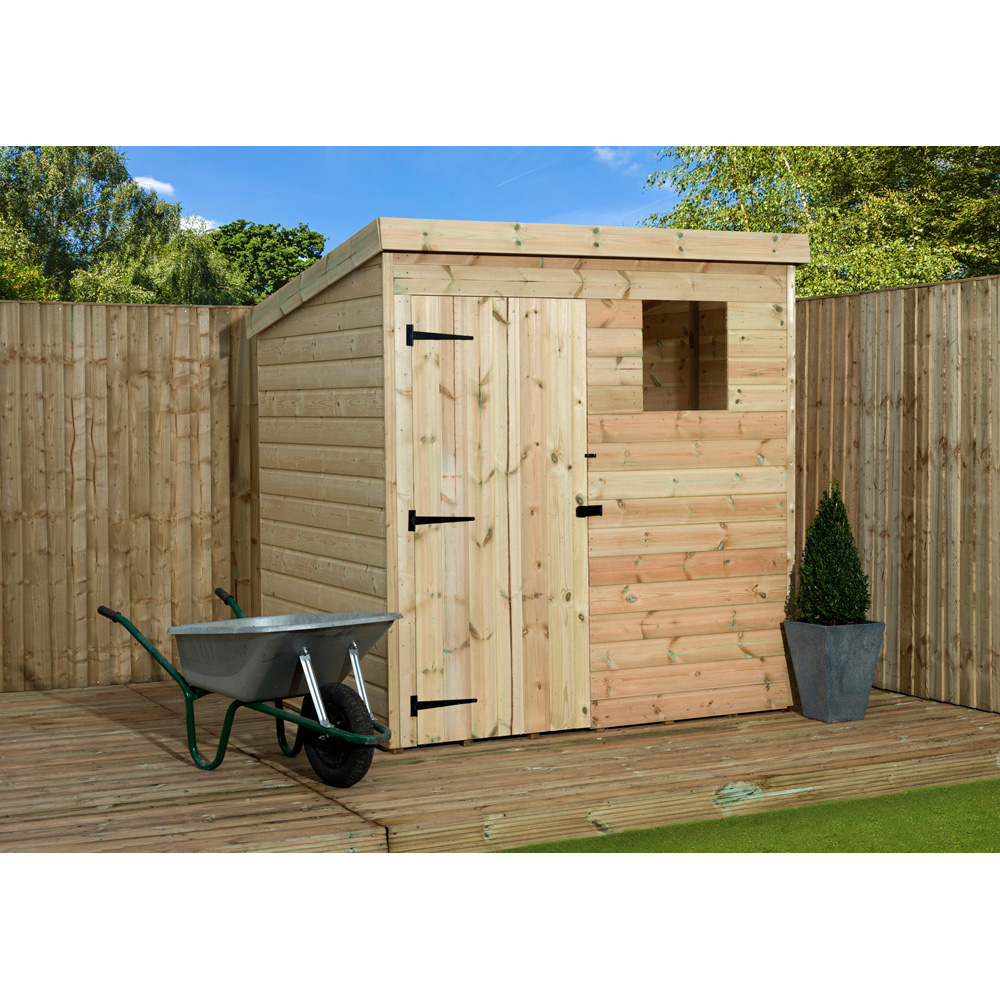 Empire Sheds 1500 6 x 5ft Door Tongue and Groove Pent Garden Shed Image 3