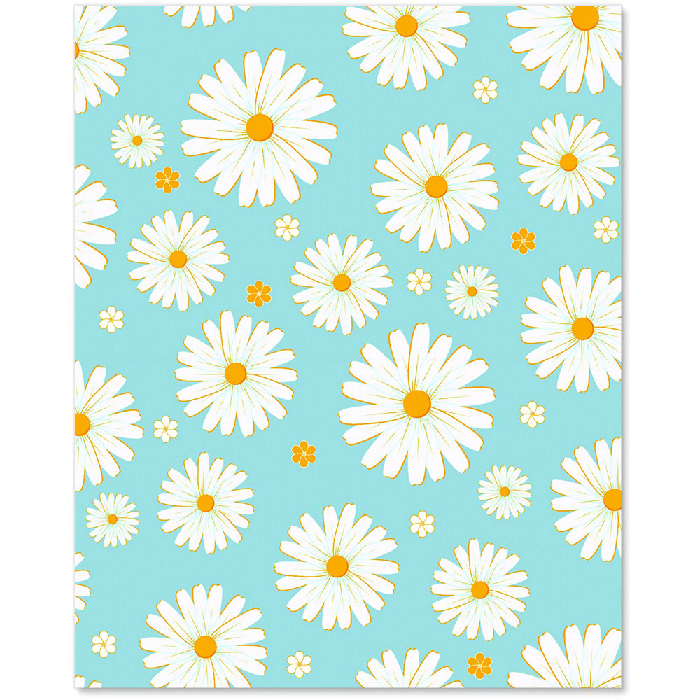 Warren Reed Designer Summer Daisy Pattern Glass Kitchen Splashback 75 x 60cm Image 2