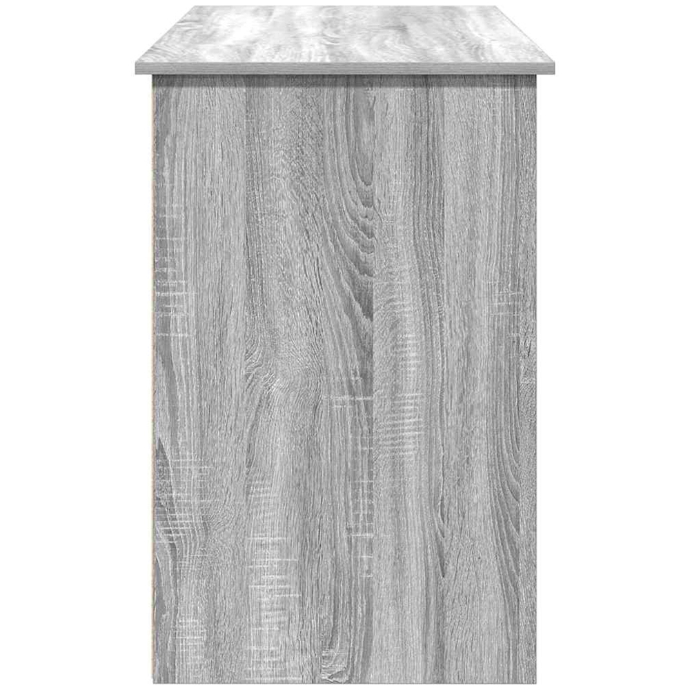 vidaXL 3 Drawer Single Shelf Computer Desk Grey Sonoma Image 5
