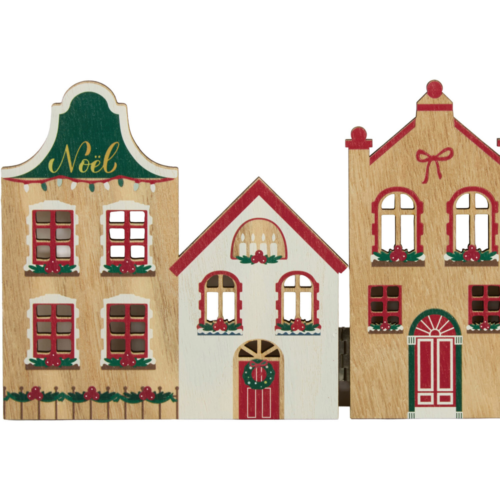 Wooden Foldable Christmas House Scene Image 2