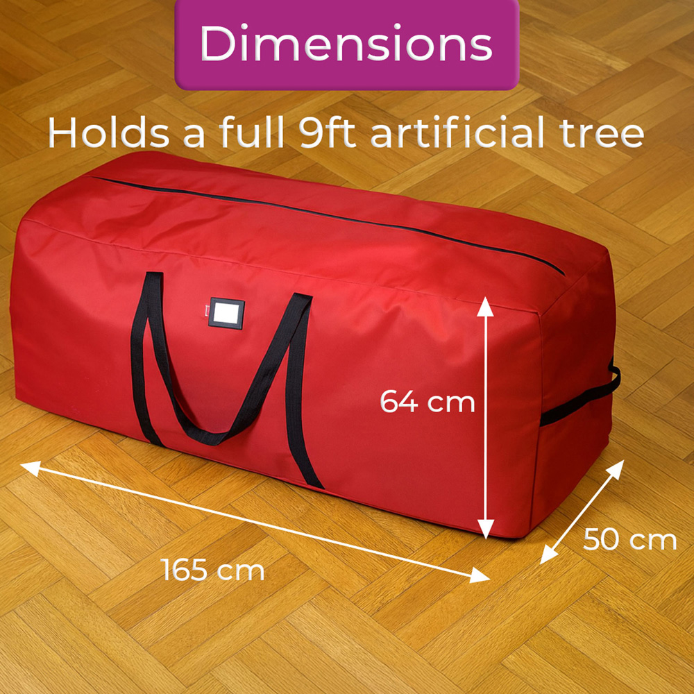 Neo Red 600D Heavy-Duty Artificial Christmas Tree Storage Bag 9ft Image 6