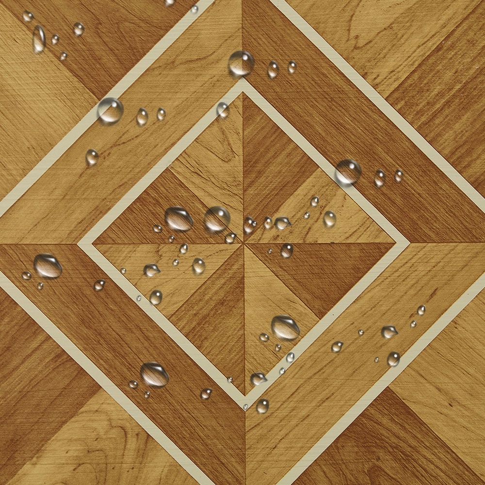 Living and Home Wood Grain Pattern PVC Self-Adhesive Parquet Flooring Tile 30 x 30cm 30 Pack Image 6