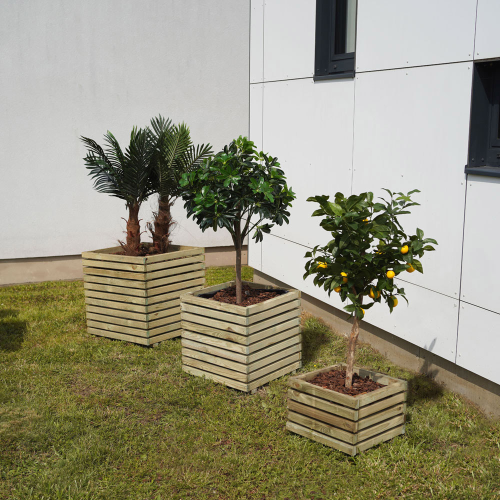 Cerland Kub Wooden Square Planter 40cm Image 9