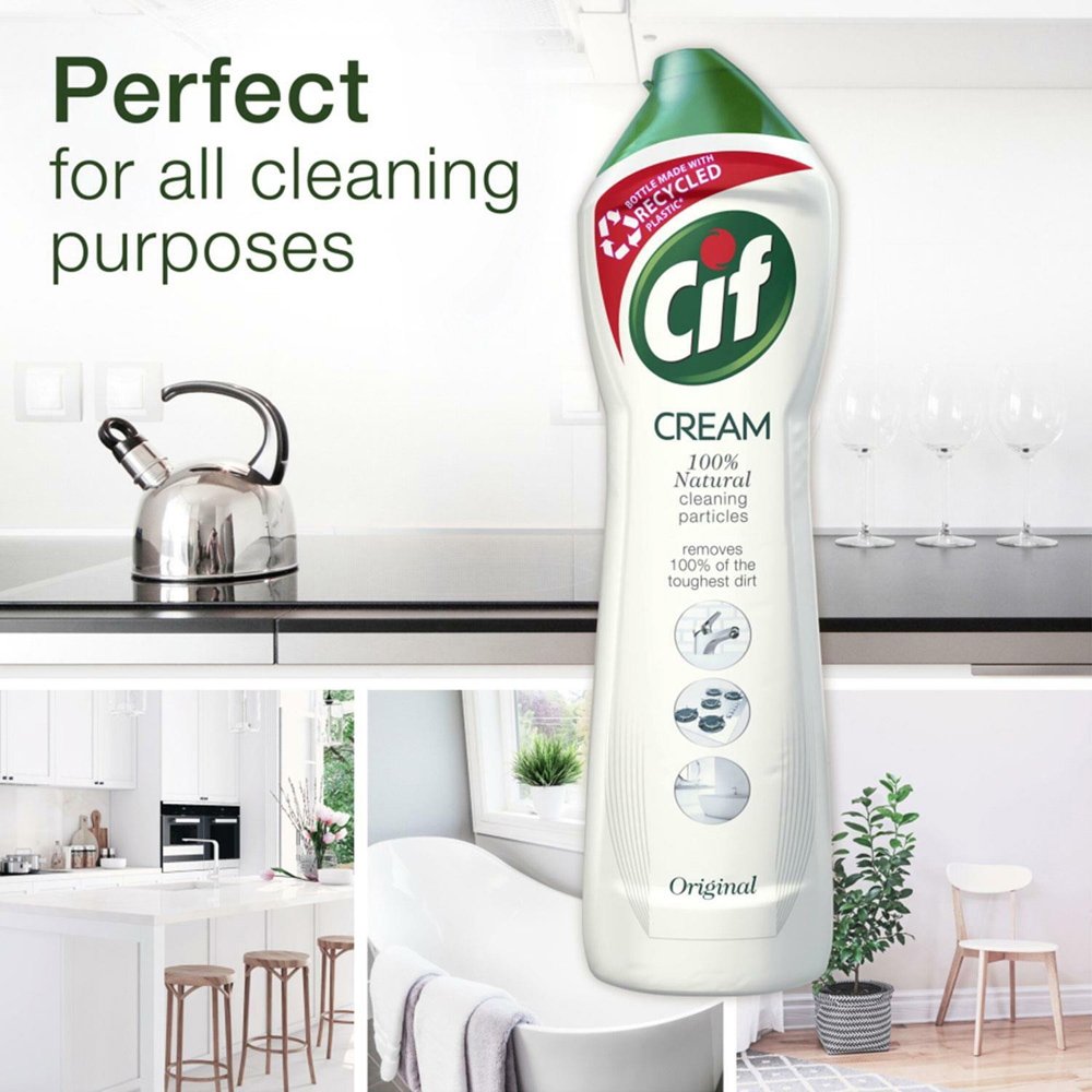 CIF Natural Cleaning Particles Original Cleaner Cream 500ml 6 Pack Image 6
