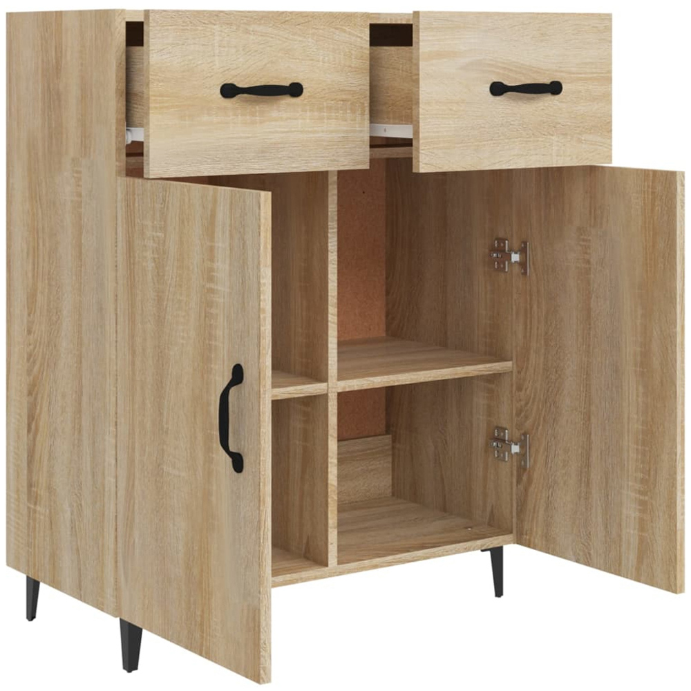 vidaXL 2 Door 2 Drawer Sonoma Oak Sideboard Image 6