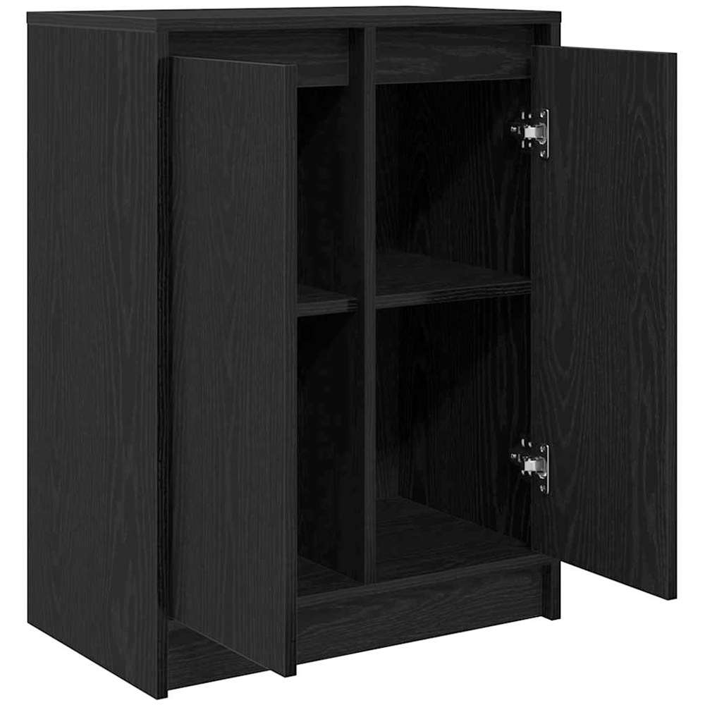 vidaXL 2 Door 2 Shelf Black Sideboard Image 5