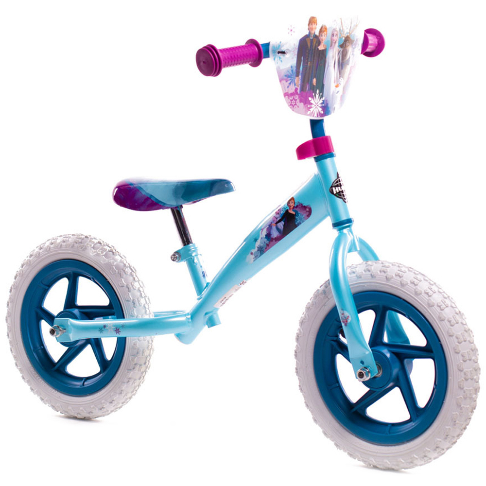 Huffy Disney 12 inch Blue and Purple Frozen Children's Balance Bike Image 1