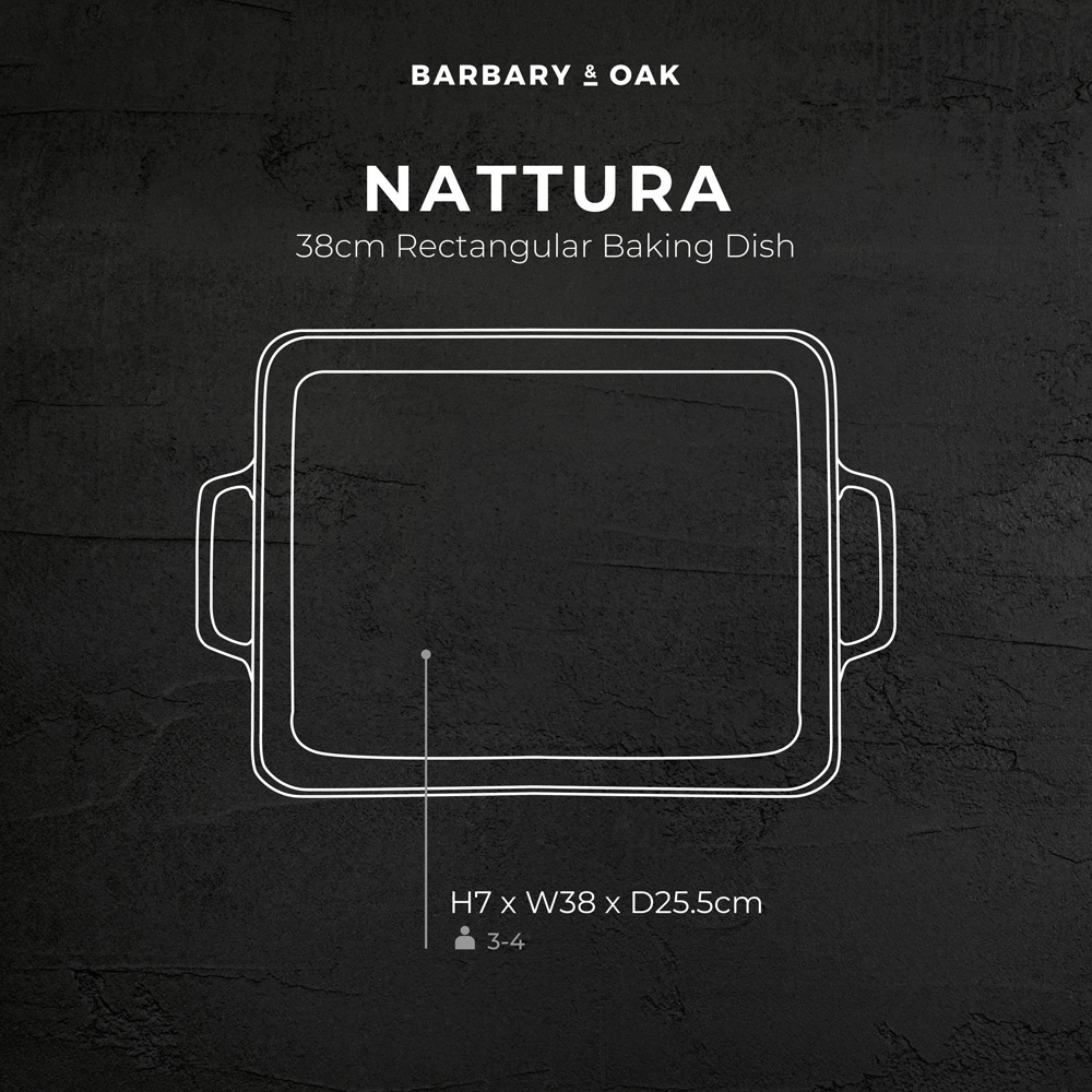 Barbary & Oak Nattura 38cm Cashmere Stoneware Rectangular Baking Dish Image 9